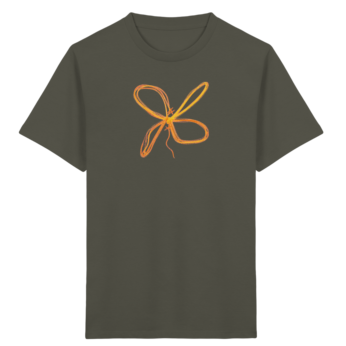Curryfarbener Schleifenknoten für Kinder - Kinder Bio T-Shirt