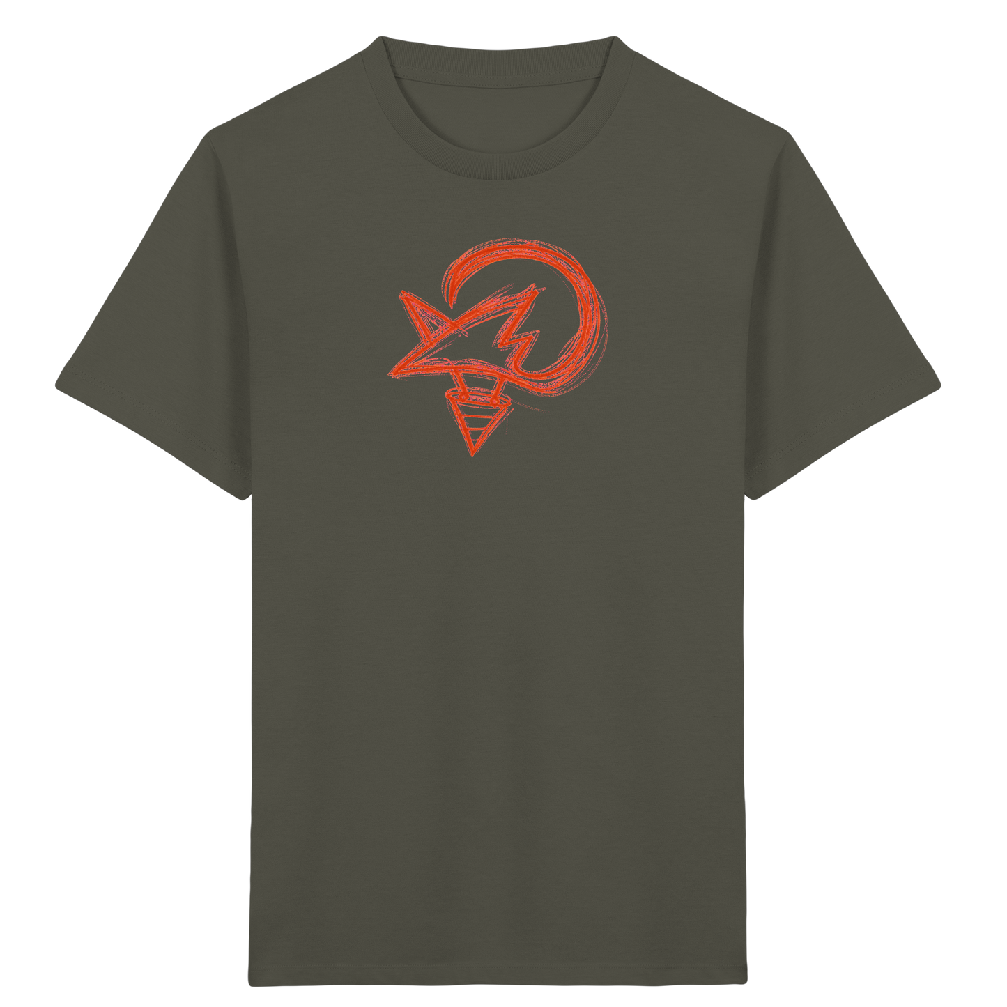 Orange Fuchsform mit Schultüte - Kinder Bio T-Shirt