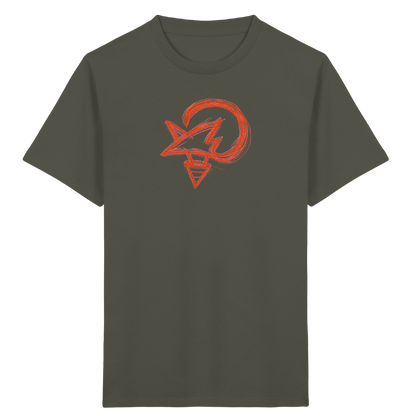 Orange Fuchsform mit Schultüte - Kinder Bio T-Shirt