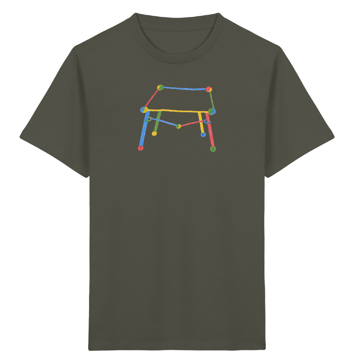 Bunter Kritzel Tisch - Kinder Bio T-Shirt