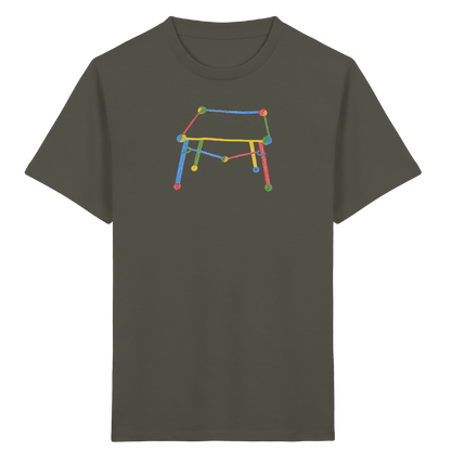 Bunter Kritzel Tisch - Kinder Bio T-Shirt