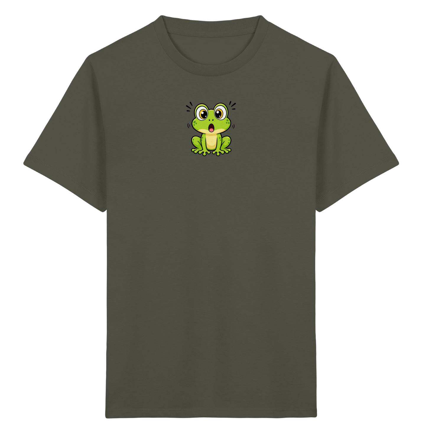 Überraschter Frosch: Kinder T-Shirt Grün - Kinder Bio T-Shirt