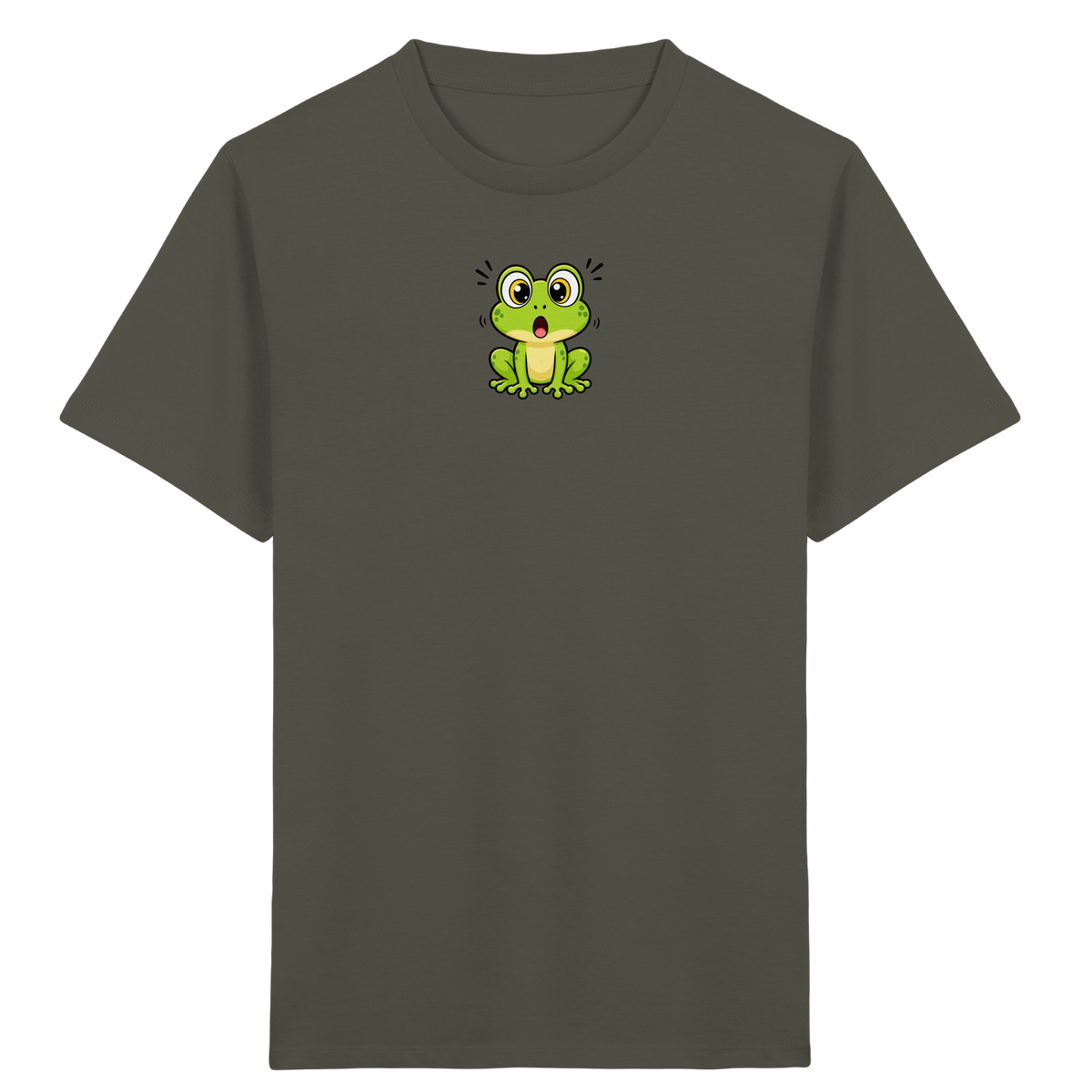 Überraschter Frosch: Kinder T-Shirt Grün - Kinder Bio T-Shirt
