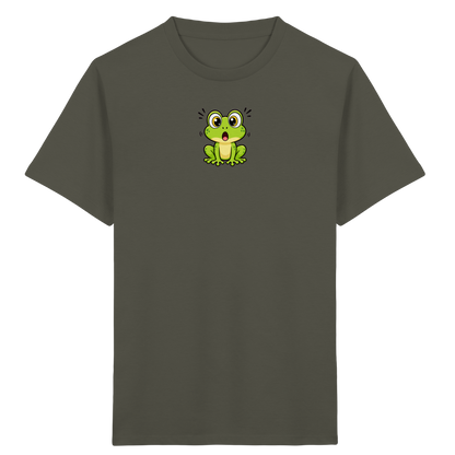 Überraschter Frosch: Kinder T-Shirt Grün - Kinder Bio T-Shirt