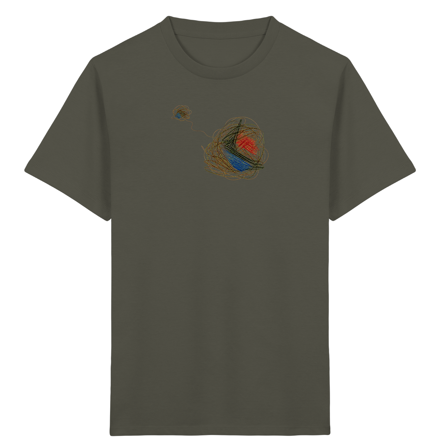 Abstraktes T-Shirt mit kunterbunten Knäueln - Kinder Bio T-Shirt