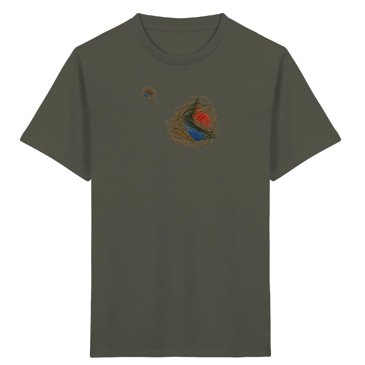Abstraktes T-Shirt mit kunterbunten Knäueln - Kinder Bio T-Shirt