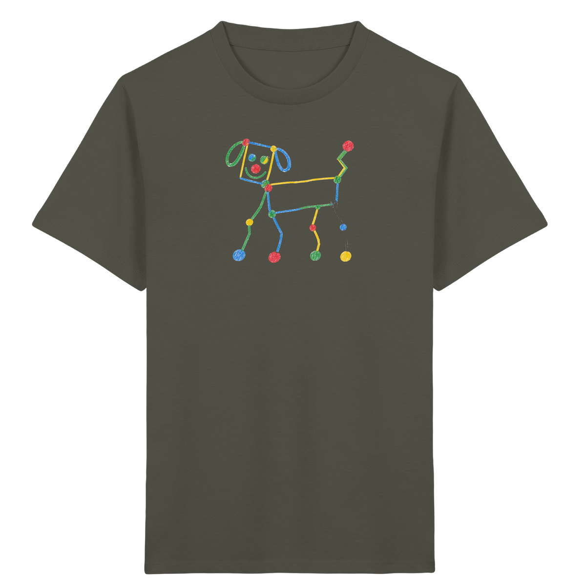 Bunter Farbpunkt Hund - Kinder Bio T-Shirt
