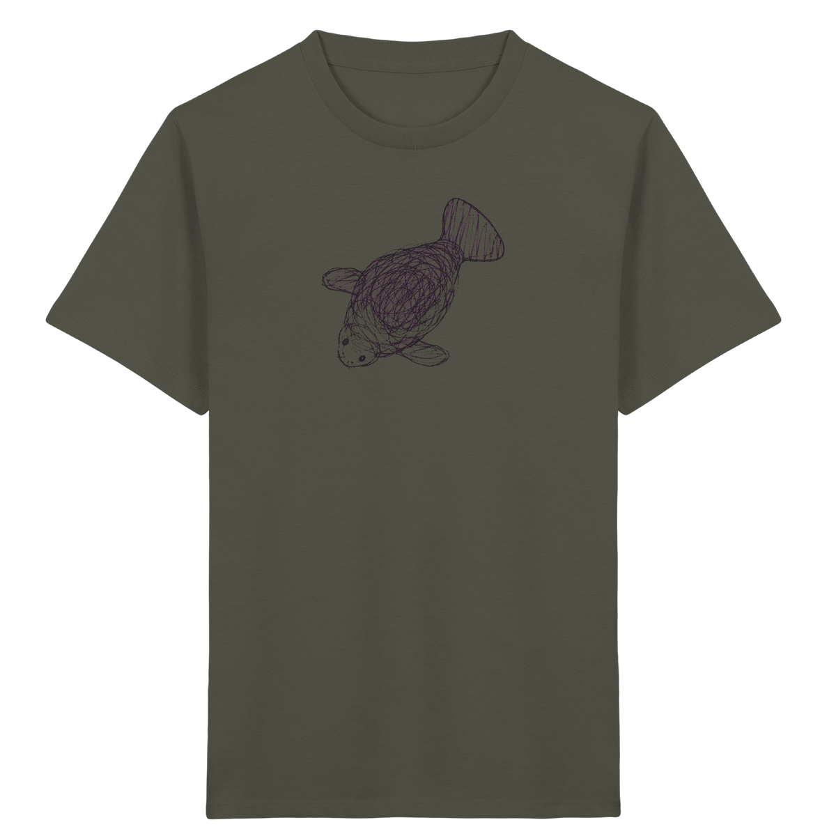 Seekuh von oben gezeichnet - Kinder Bio T-Shirt