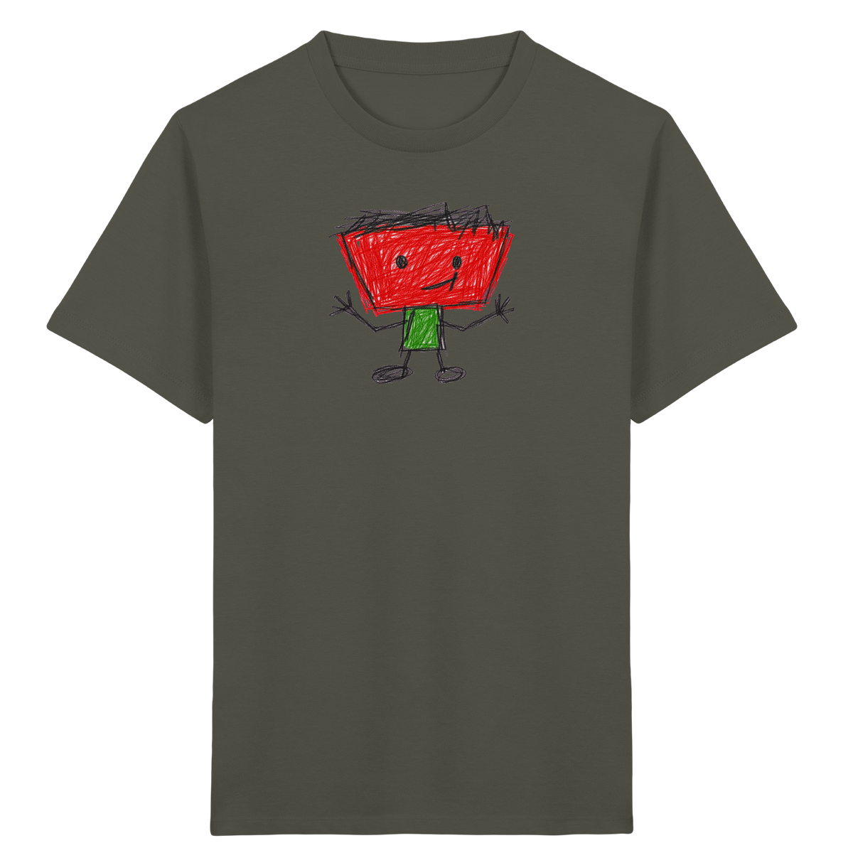 Kritzelkopf mit Zackenhaar - Kinder Bio T-Shirt