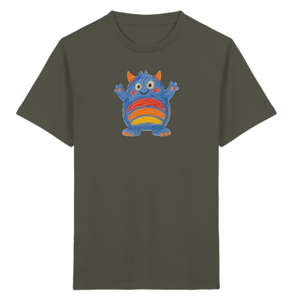 Regenbogenbauch Monster T-Shirt - Kinder Bio T-Shirt