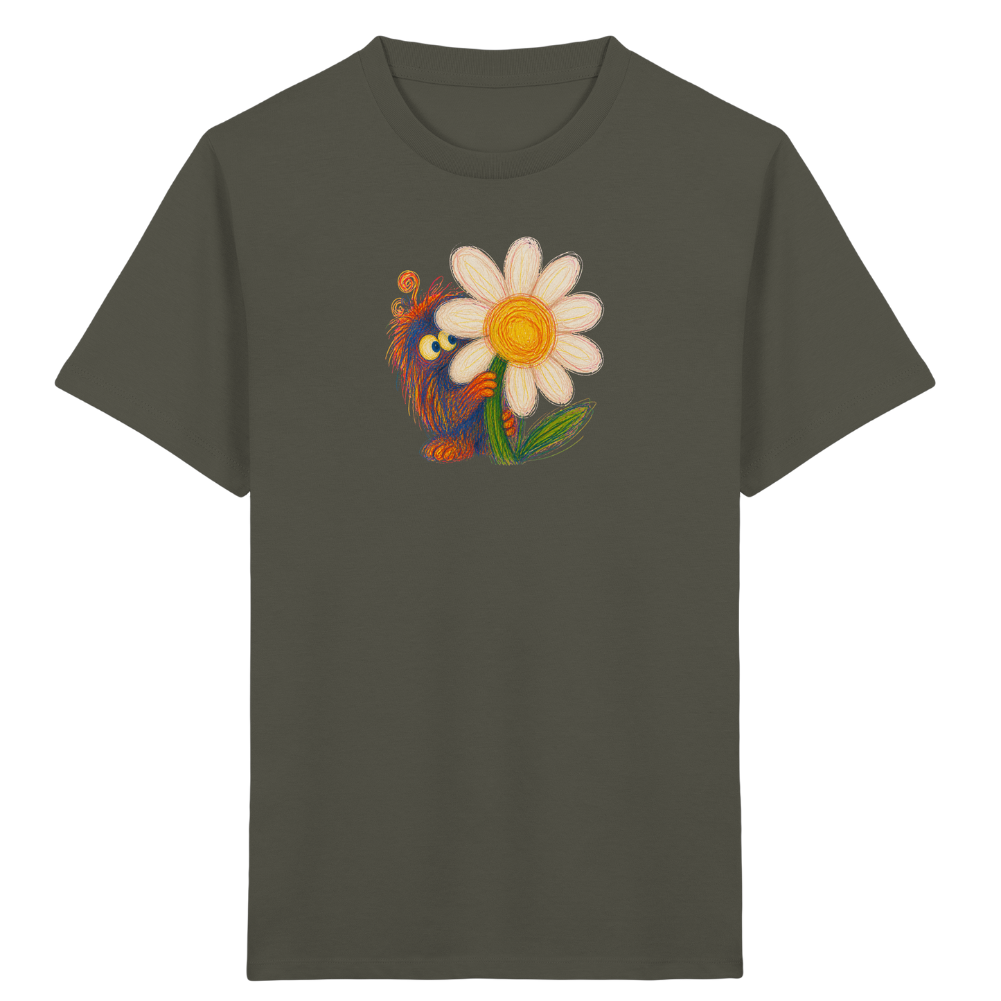 Gänseblümchen Monster Kinder T-Shirt - Kinder Bio T-Shirt