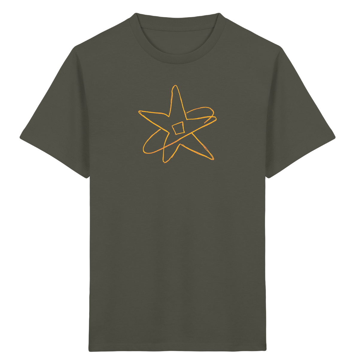 Goldgelber Wackelstern für Kinder - Kinder Bio T-Shirt