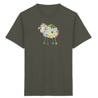 Buntes Farbpunkt-Schaf Shirt - Kinder Bio T-Shirt