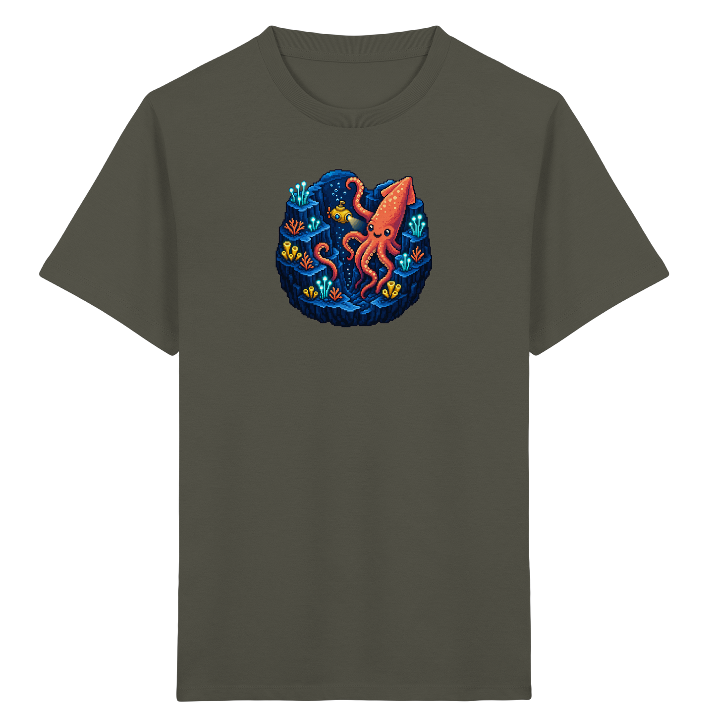 Abenteuer Tintenfisch im Retro Look - Kinder Bio T-Shirt