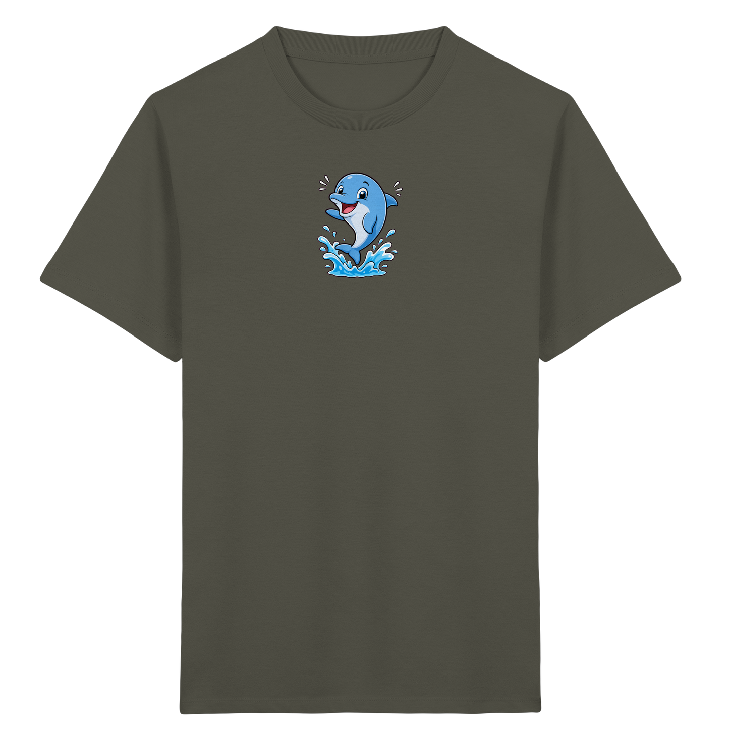 Fröhlicher Delphin: Springendes T-Shirt für Kinder - Kinder Bio T-Shirt