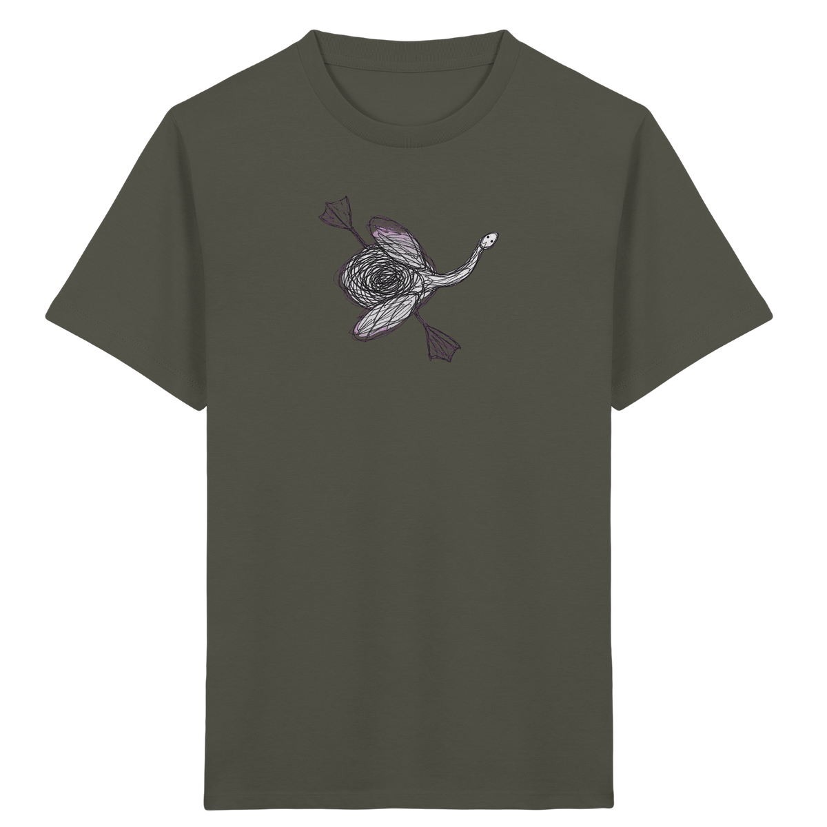 Schwan von oben Kritzelmotiv - Kinder Bio T-Shirt