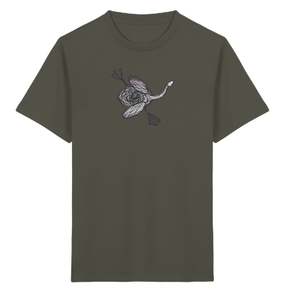Schwan von oben Kritzelmotiv - Kinder Bio T-Shirt