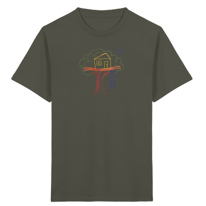 Verspieltes Baumhaus T-Shirt für Abenteurer - Kinder Bio T-Shirt