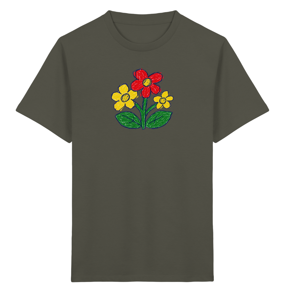 Kritzel-Dreiblüte Kinder T-Shirt - Kinder Bio T-Shirt