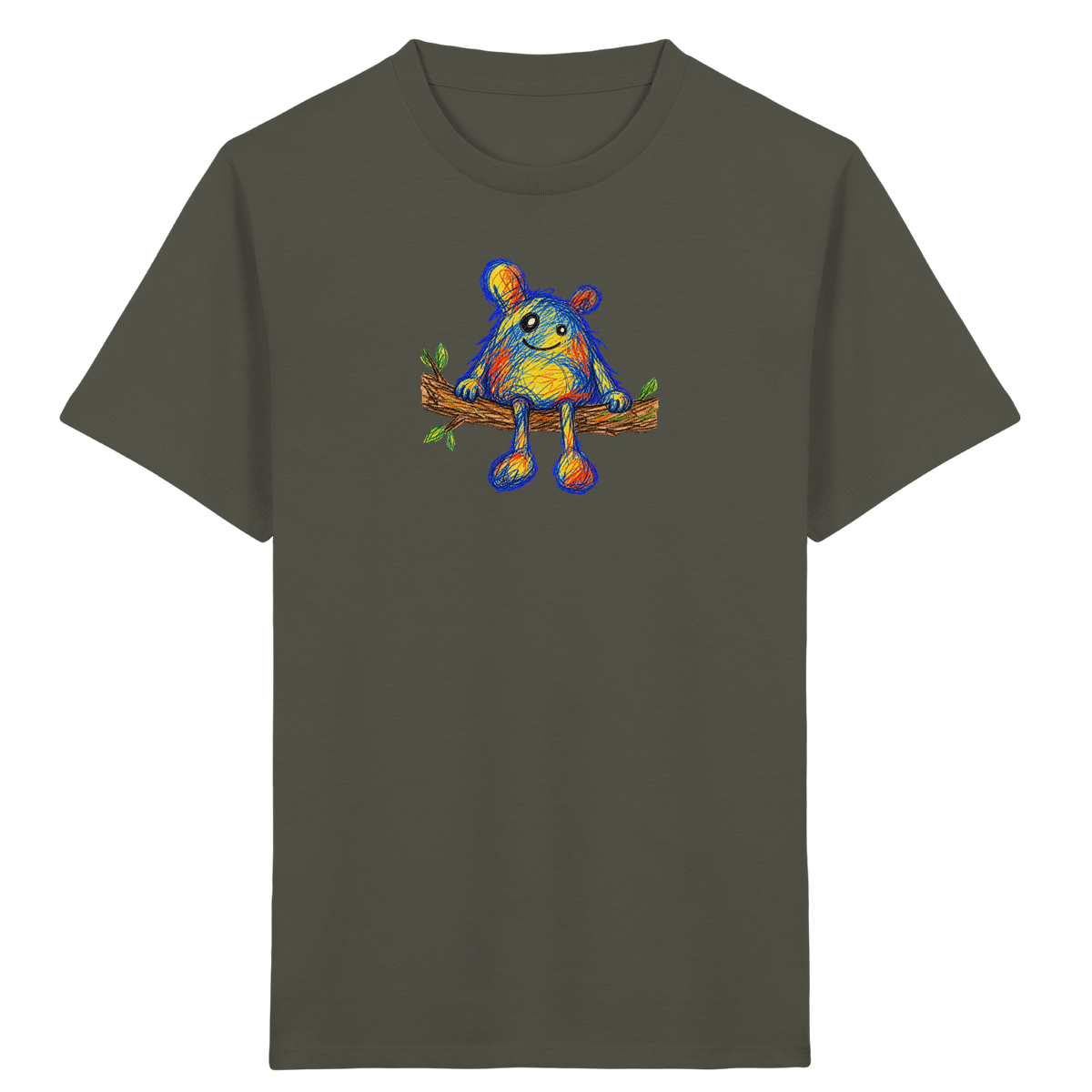 Astsitzer Kritzelmonster auf Ast - Kinder Bio T-Shirt
