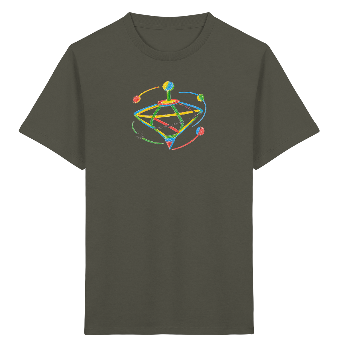 Bunter Farbpunkt Kreisel - Kinder Bio T-Shirt