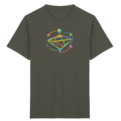 Bunter Farbpunkt Kreisel - Kinder Bio T-Shirt