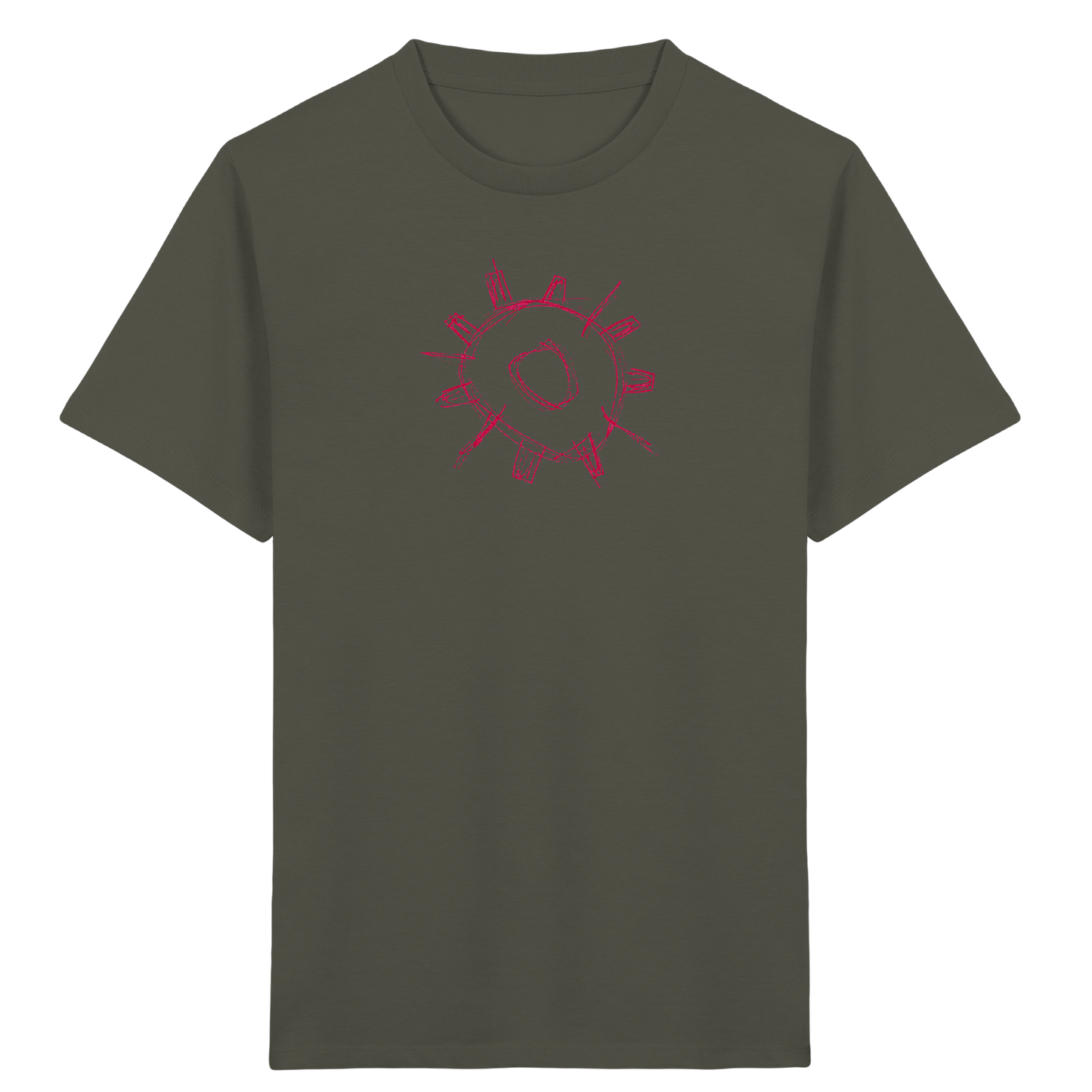 Karminrotes Zackenrad Kinder T-Shirt - Kinder Bio T-Shirt