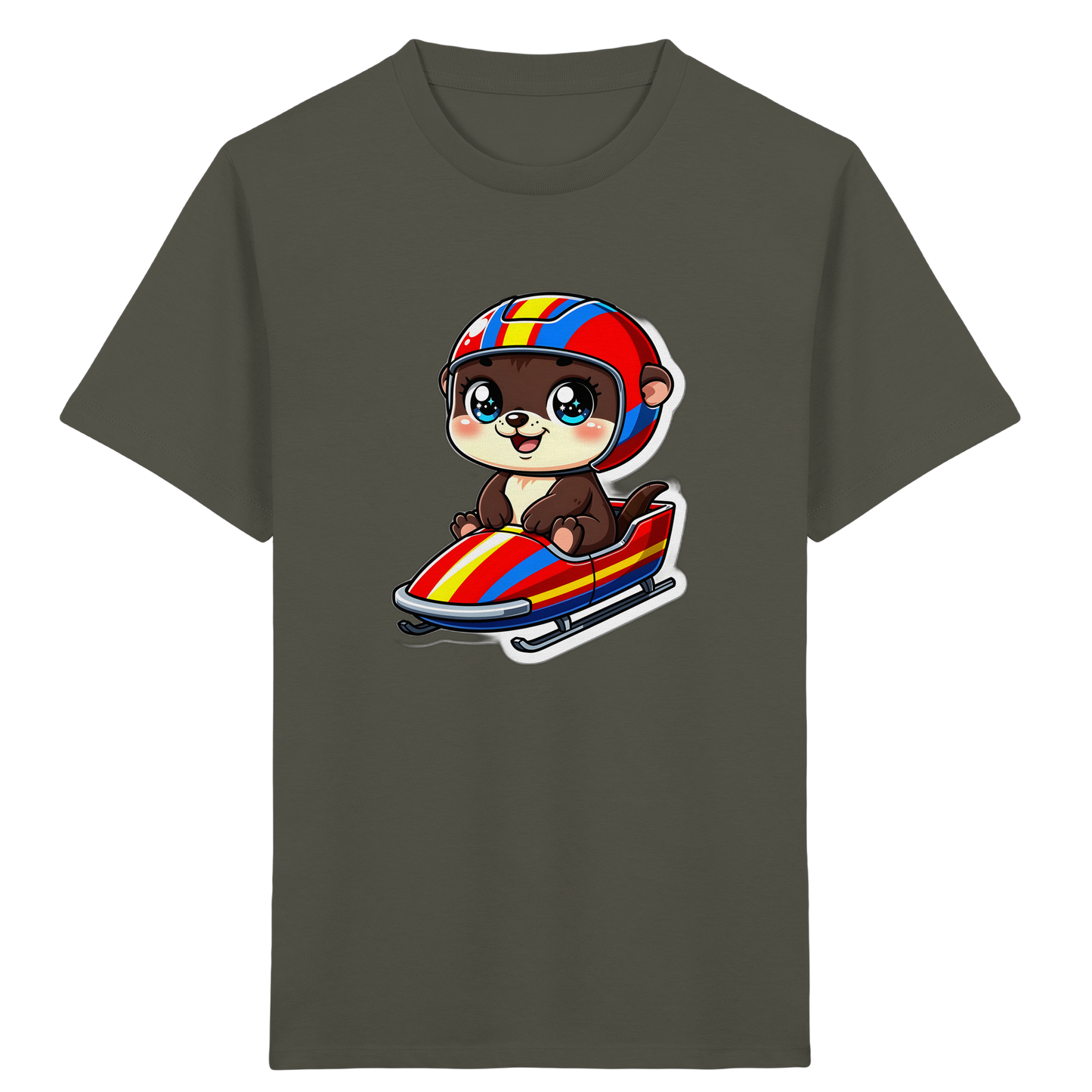 Otter im Bob: Cooles Kinder T-Shirt