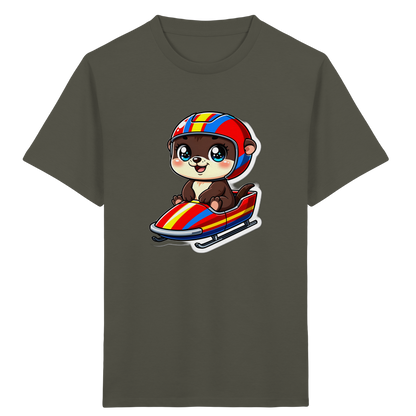 Otter im Bob – Kinder Bio-T-Shirt