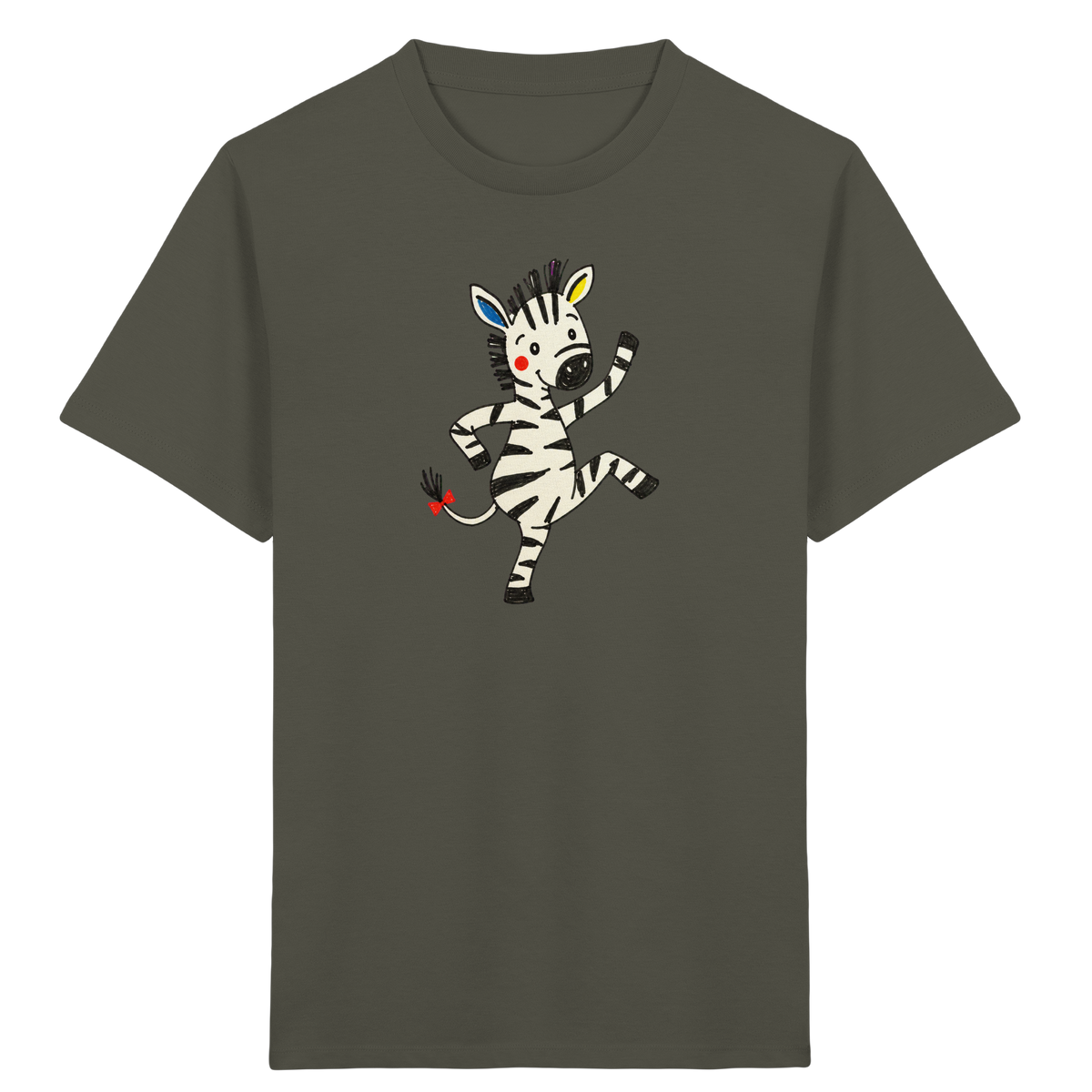 Fröhliches tanzendes Zebra Kinder T-Shirt - Kinder Bio T-Shirt
