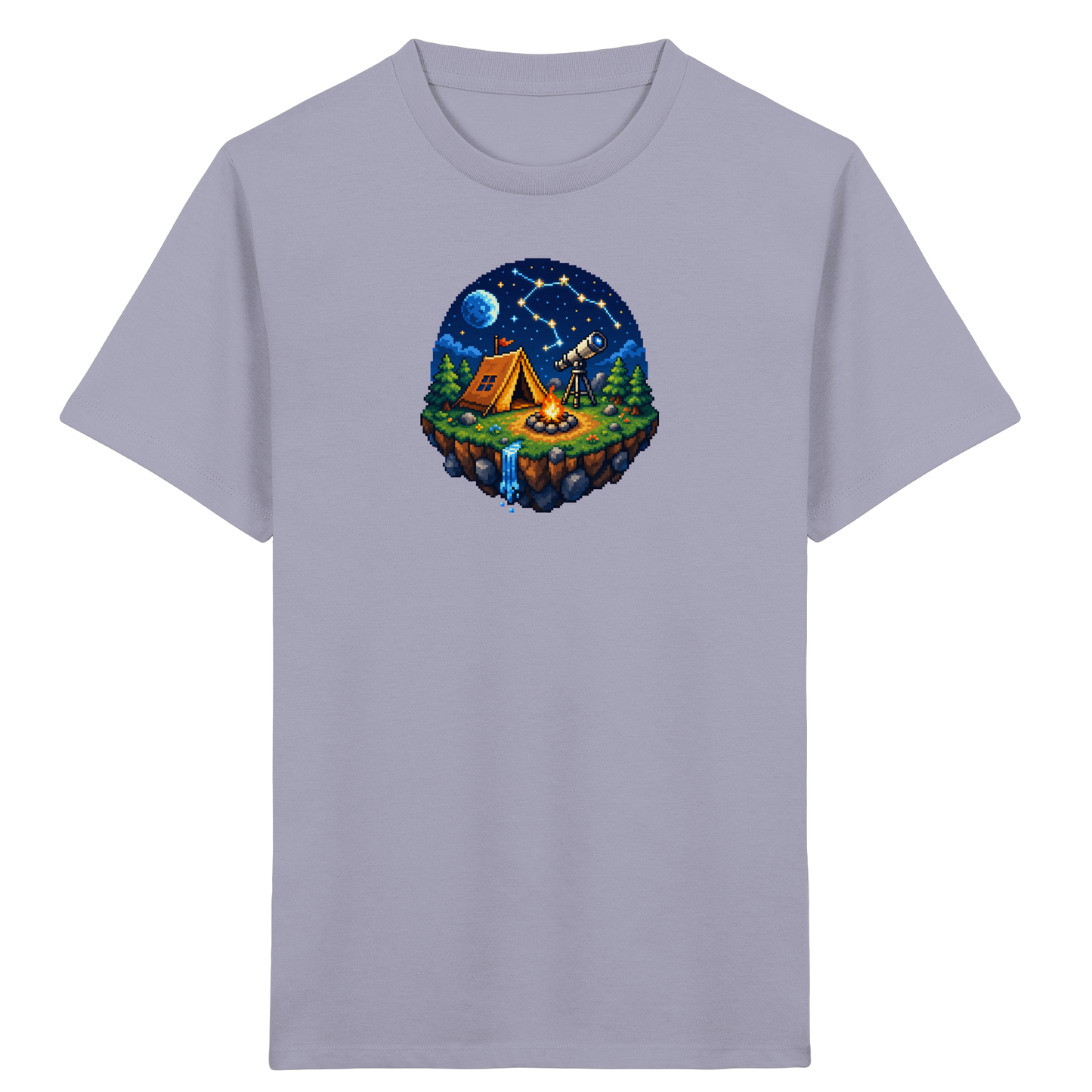 Magisches Pixel Camping Insel Abenteuer - Kinder Bio T-Shirt
