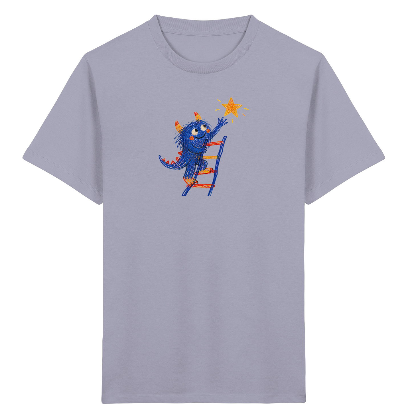 Monster auf der Sternenleiter - Kinder Bio T-Shirt