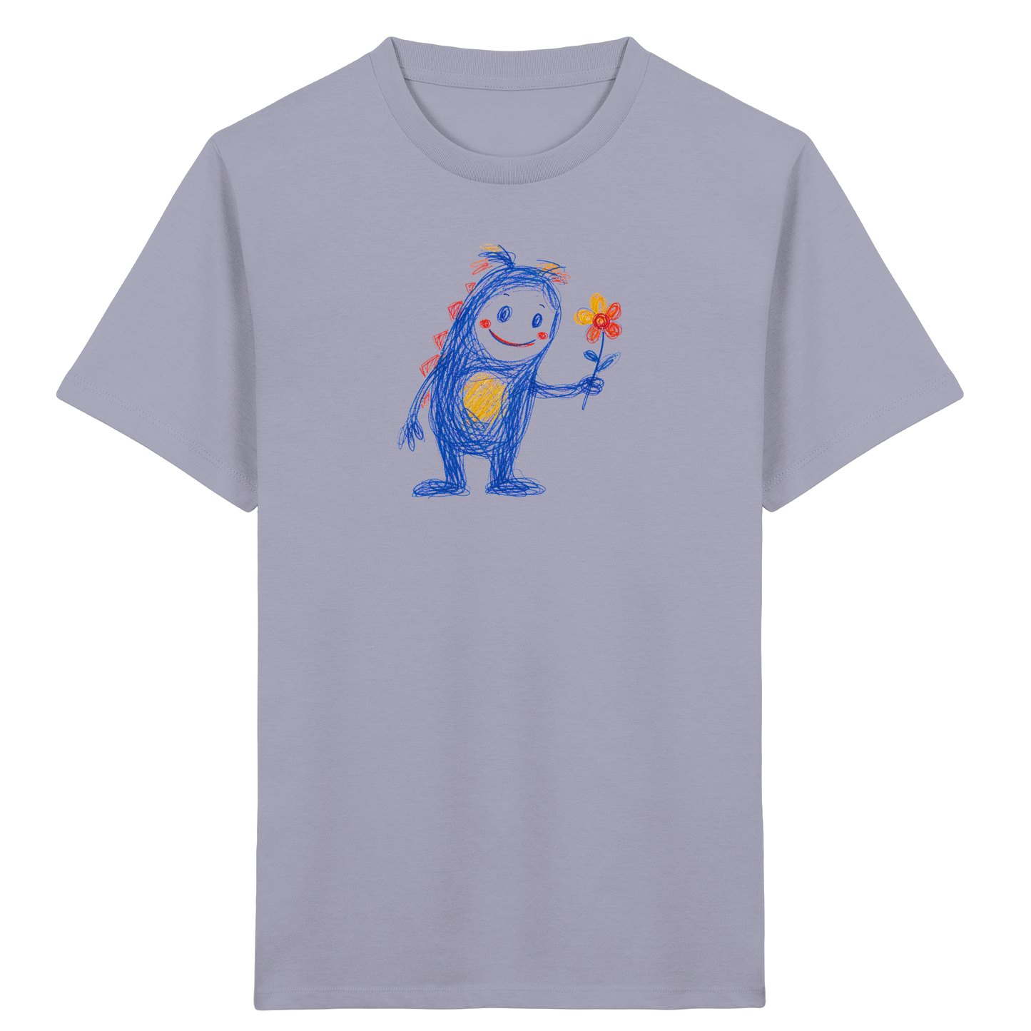 Blumenfreund Monster mit Blume - Kinder Bio T-Shirt