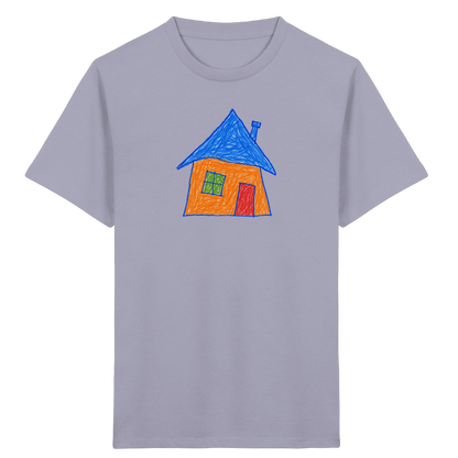 Oranges Haus mit Schornstein - Kinder Bio T-Shirt