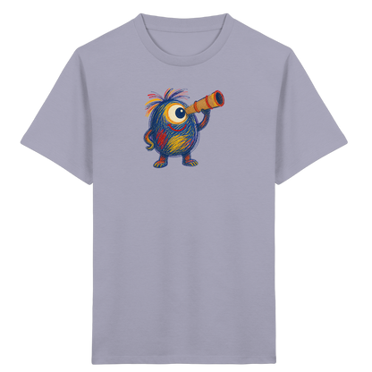 Mondgucker Monster mit Teleskop - Kinder Bio T-Shirt