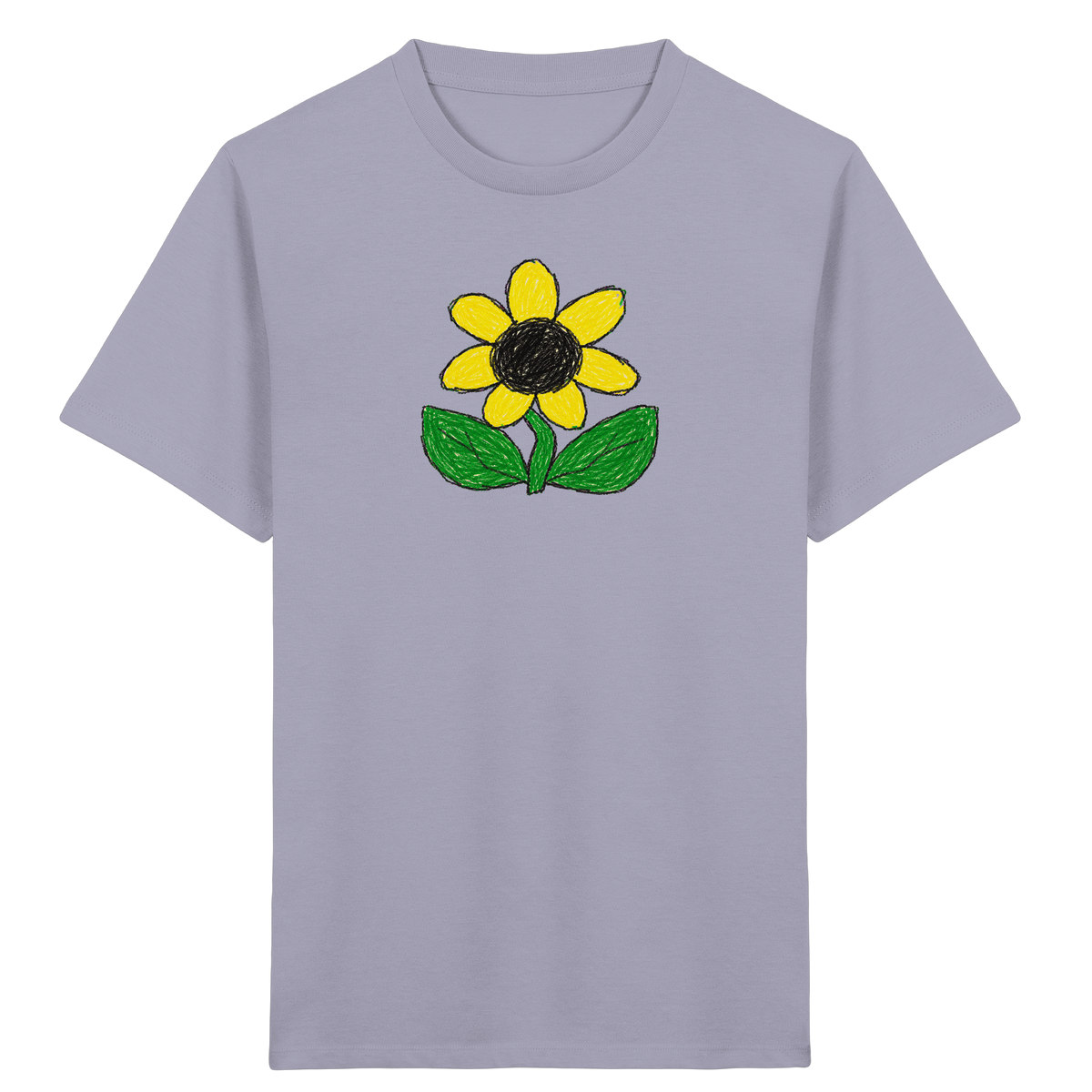 Kritzel Sonnenblume Kinder Shirt - Kinder Bio T-Shirt