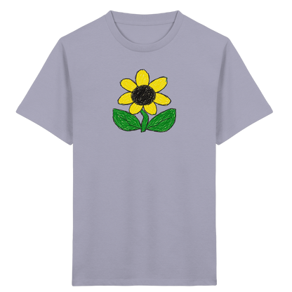 Kritzel Sonnenblume Kinder Shirt - Kinder Bio T-Shirt