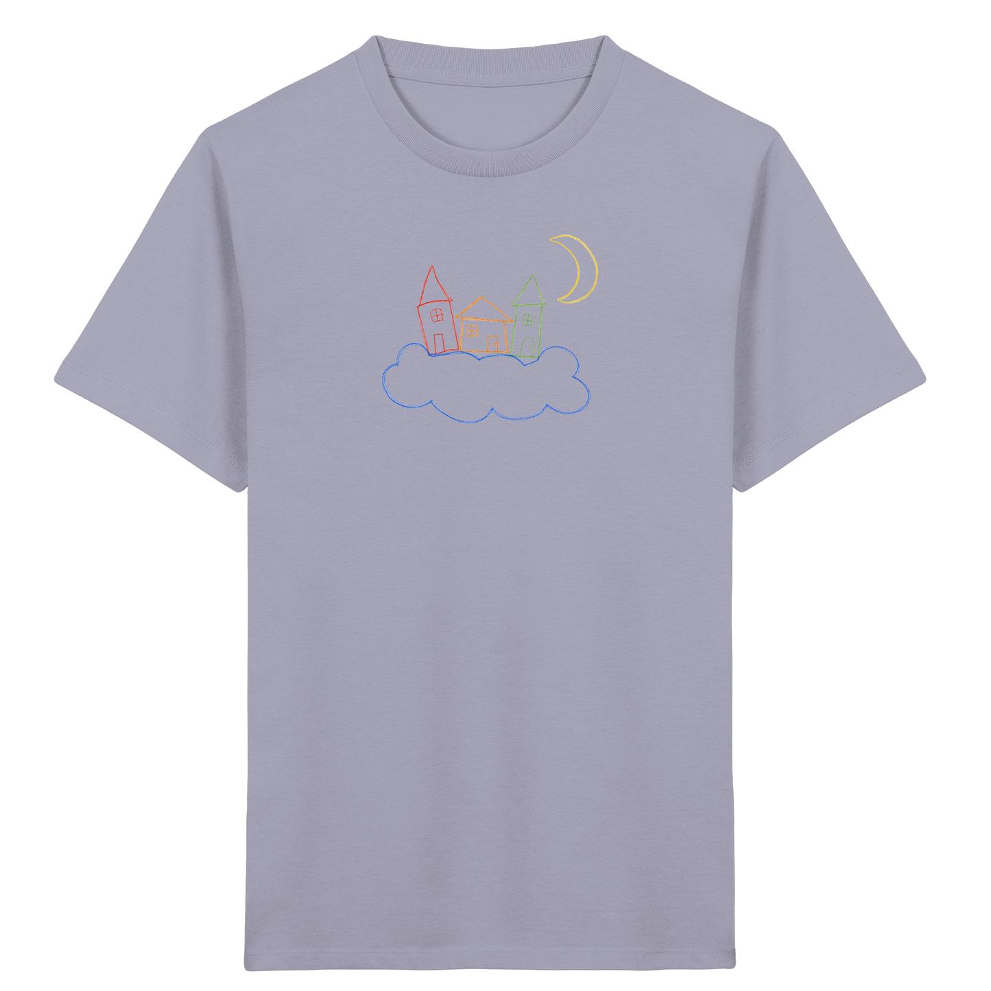 Verspieltes Kinder T-Shirt schwebende Häuser - Kinder Bio T-Shirt
