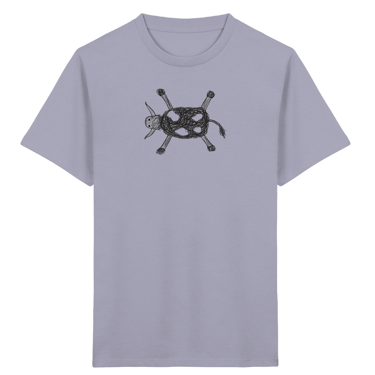 Kuh von oben gezeichnet - Kinder Bio T-Shirt