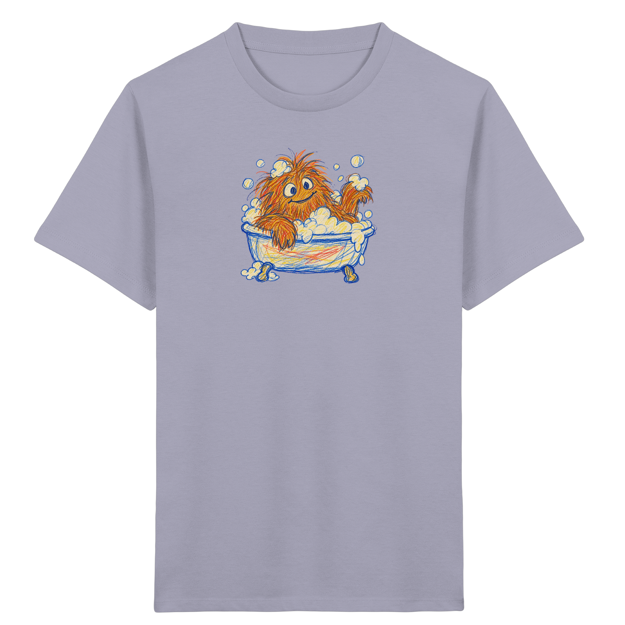 Kinder-T-Shirt mit Badewannenzottel im Schaumbad