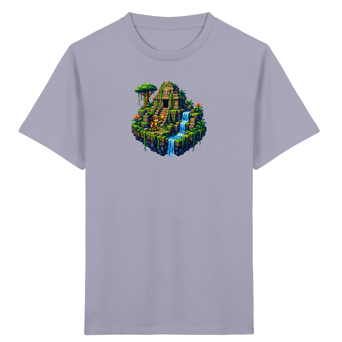 Pixel Dschungel Abenteuer Kinder T-Shirt - Kinder Bio T-Shirt