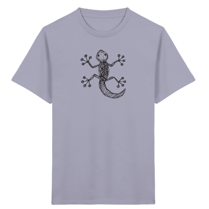 Gecko von oben gezeichnet - Kinder Bio T-Shirt