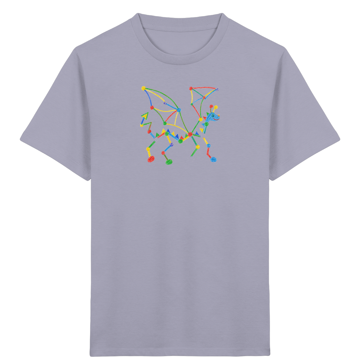 Bunter Farbpunkt Drache - Kinder Bio T-Shirt