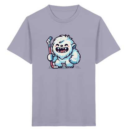 Yeti mit Eishockeyschläger Kinder T-Shirt