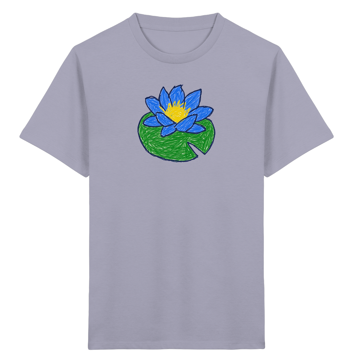 Kritzel Wasserlilie Kinder Shirt - Kinder Bio T-Shirt
