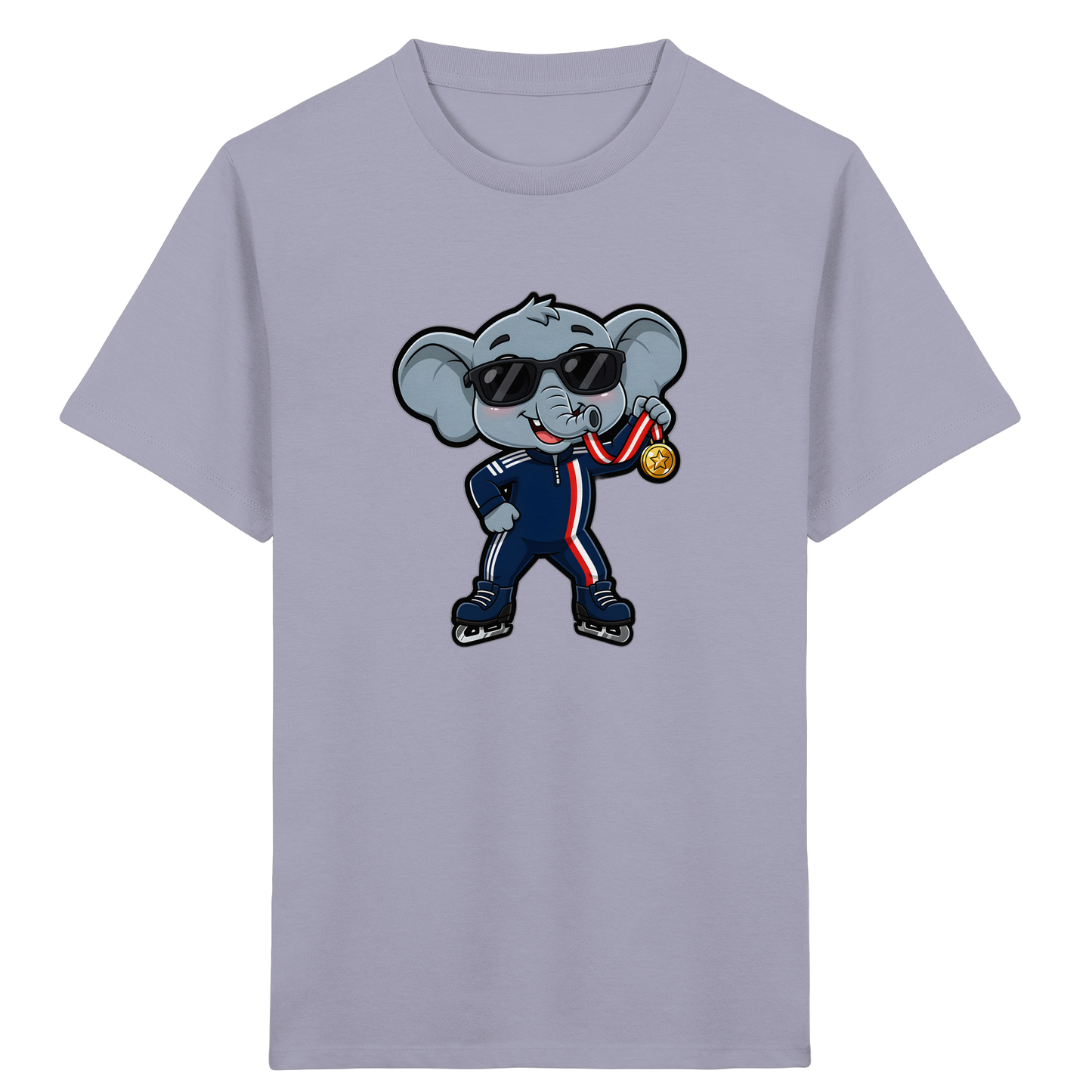Eislaufender Elefant: Cooles T-Shirt für Kinder - Kinder Bio T-Shirt