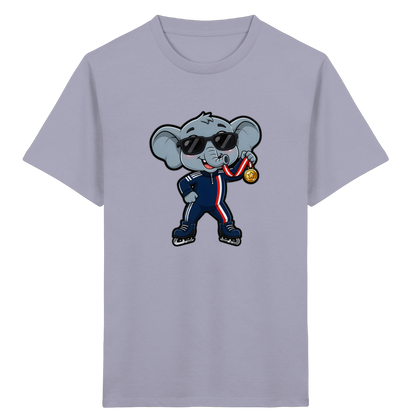 Eislaufender Elefant: Cooles T-Shirt für Kinder - Kinder Bio T-Shirt