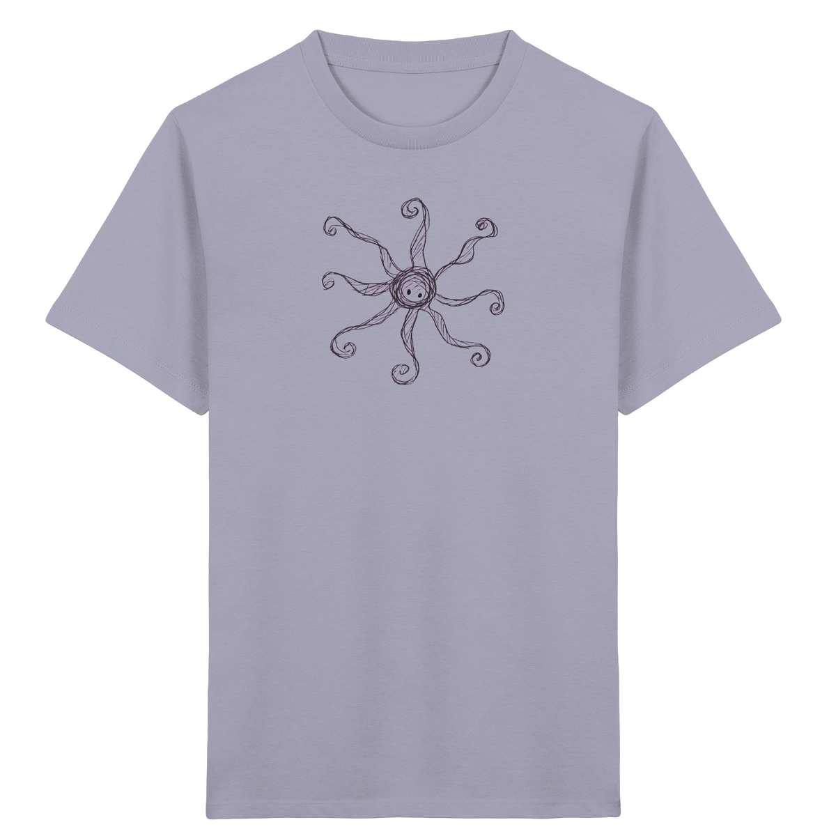 Oktopus von oben Kinderzeichnung - Kinder Bio T-Shirt