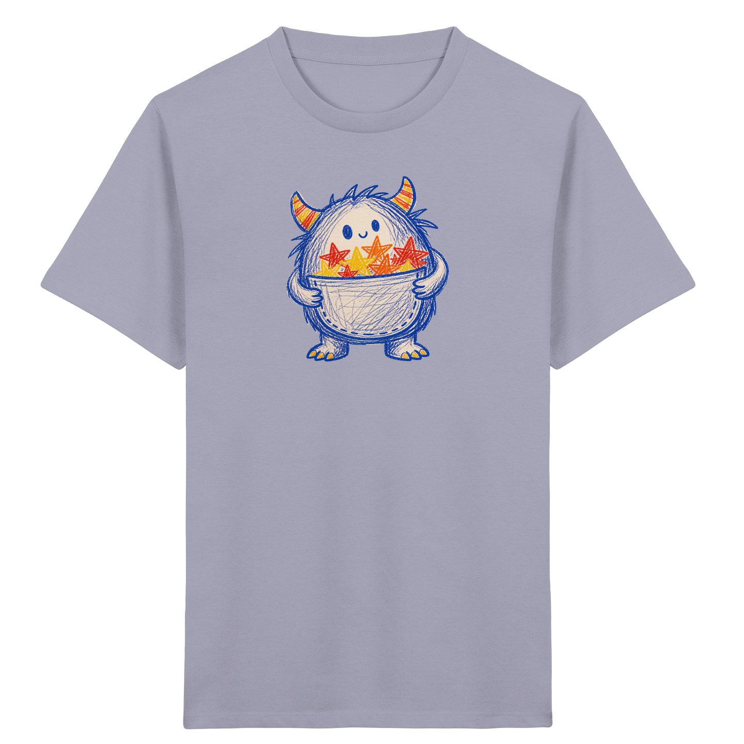 Kleines Monster mit Sternentasche - Kinder Bio T-Shirt