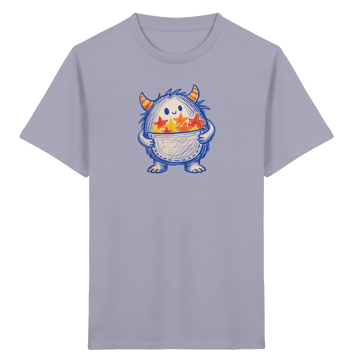 Kleines Monster mit Sternentasche - Kinder Bio T-Shirt